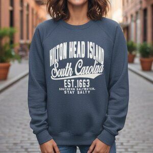 Hilton Head Island Men's Crewneck Sweater - Blue